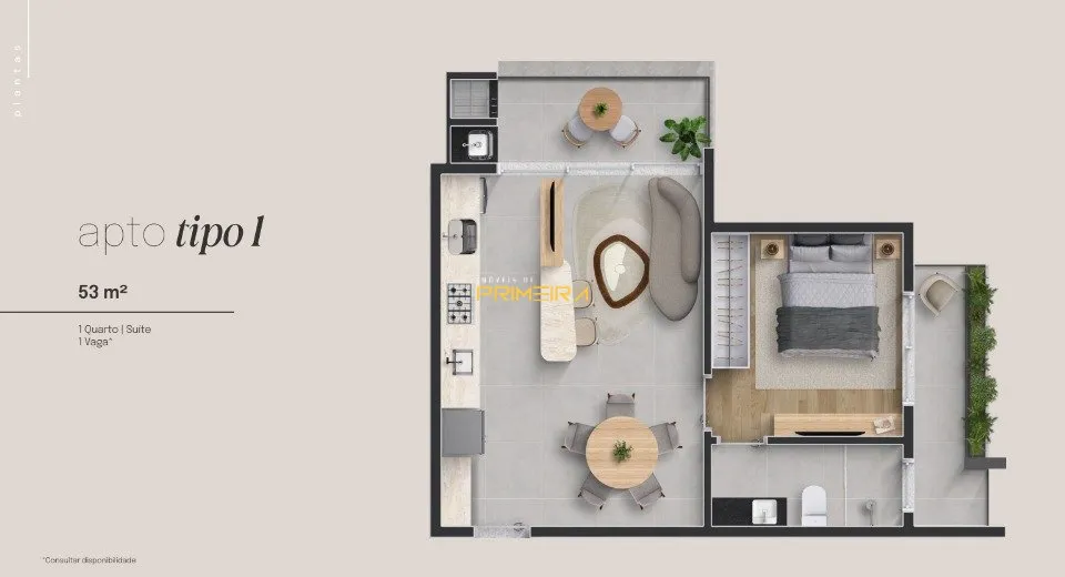 Apartamento 1 quarto à venda em Centro Cívico, Curitiba/PR, foto 2