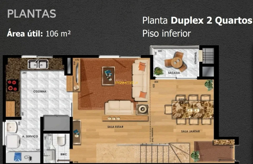 Duplex 2 quartos à venda em Água Verde, Curitiba/PR, foto 3