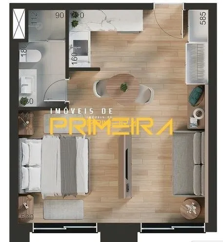 Studio 1 quarto à venda em Batel, Curitiba/PR, foto 2