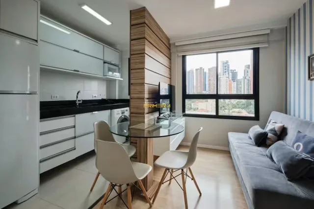 Apartamento mobiliado 1 quarto, 1 vaga - Juvevê em Juvevê, Curitiba