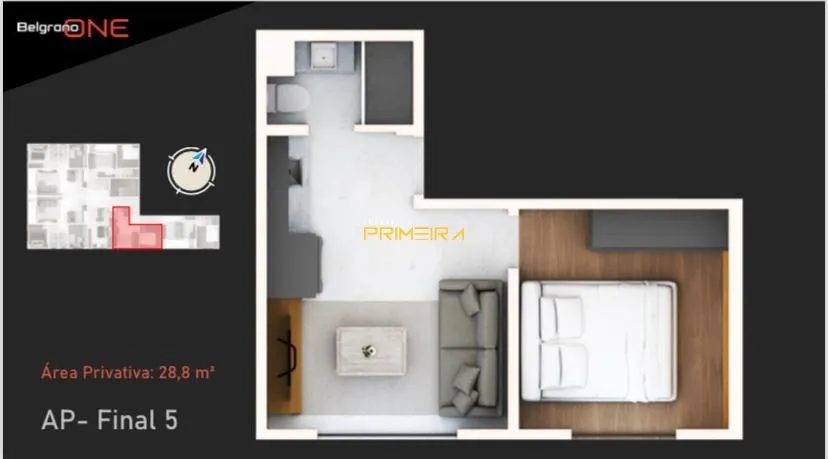 Apartamento 1 quarto à venda em Rebouças, Curitiba/PR, foto 2