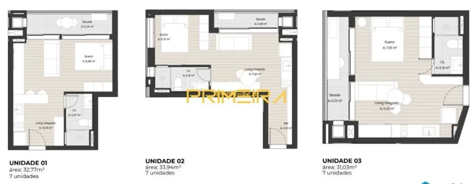 Apartamento 1 quarto à venda em Água Verde, Curitiba/PR, foto 2