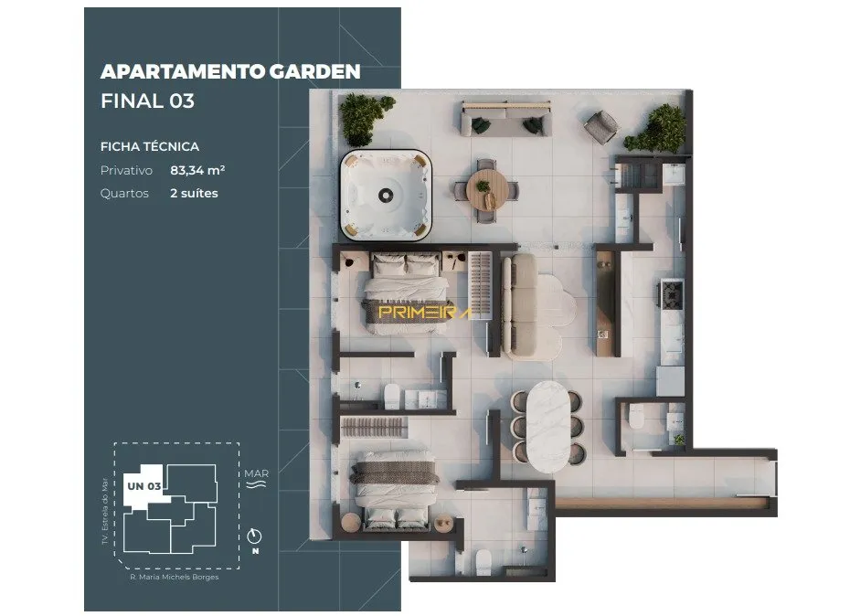 Apartamento 2 quartos à venda em Balneário Jardim Pérola, Itapoá/SC, foto 1
