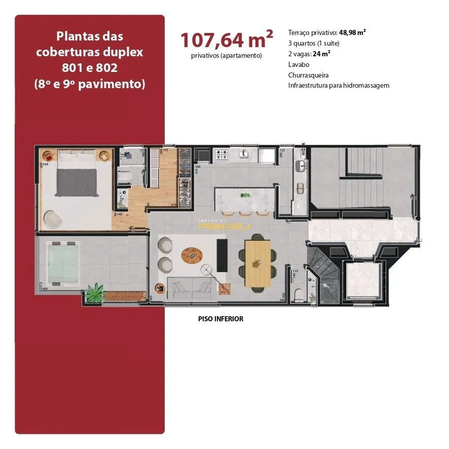 Cobertura 3 quartos à venda em Ahú, Curitiba/PR, foto 14