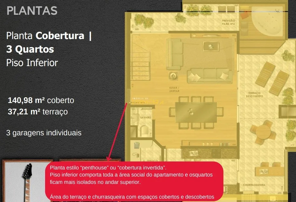 Cobertura 3 quartos à venda em Água Verde, Curitiba/PR, foto 3