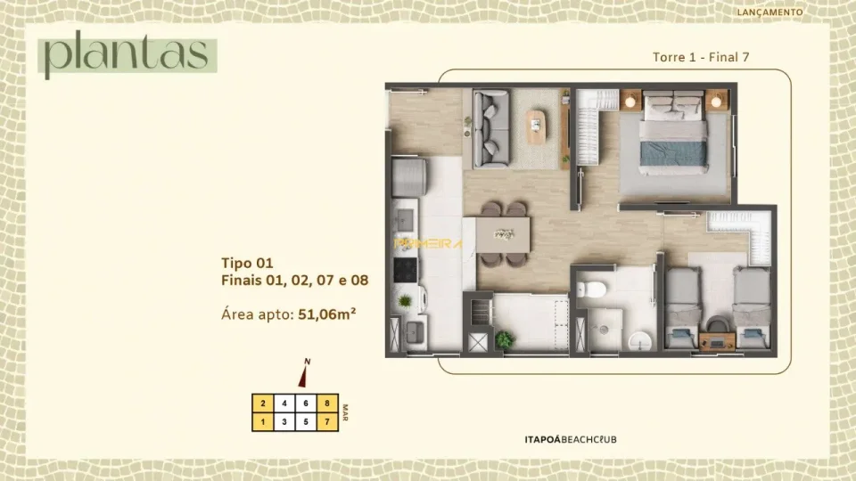 Apartamento 2 quartos à venda em Centro, Itapoá/SC, foto 2