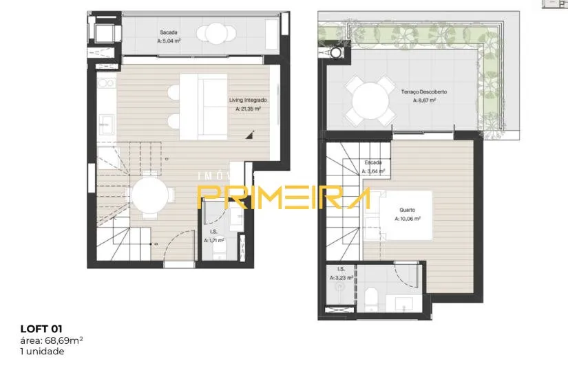 Apartamento 1 quarto à venda em Água Verde, Curitiba/PR, foto 19