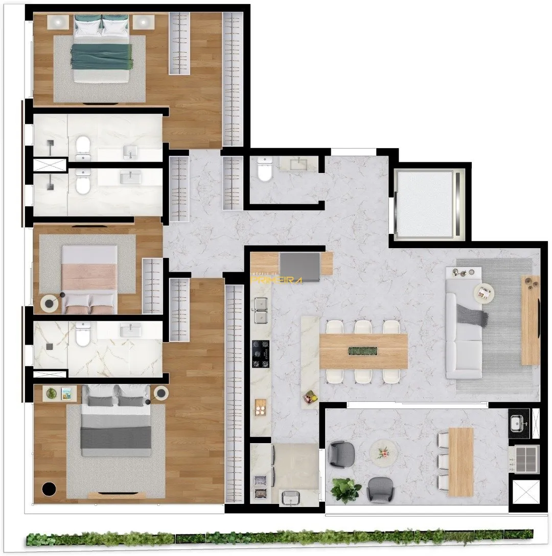 Apartamento 3 quartos à venda em Champagnat, Curitiba/PR, foto 2