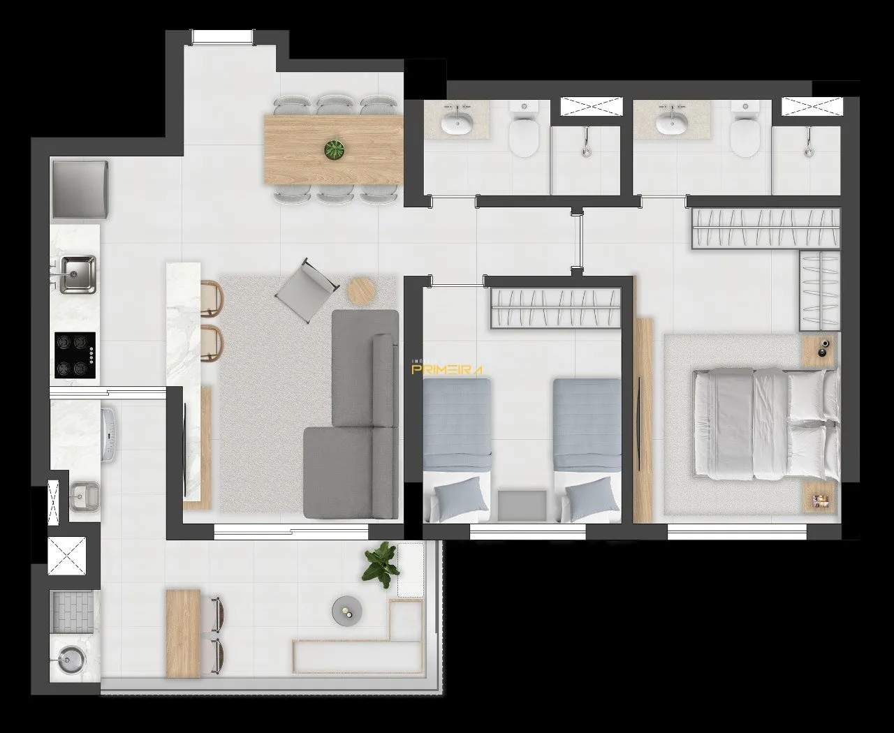 Apartamento 2 quartos à venda em Água Verde, Curitiba/PR, foto 6