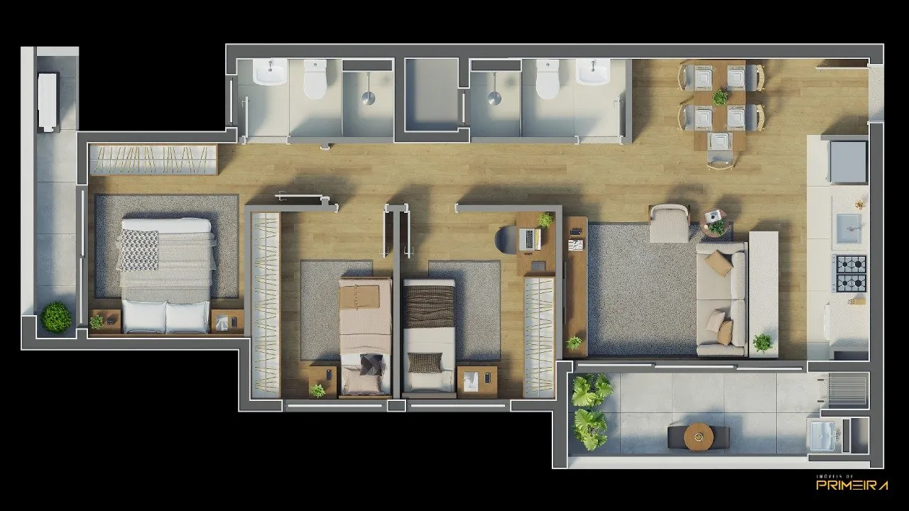 Apartamento 3 quartos à venda em Novo Mundo, Curitiba/PR, foto 2