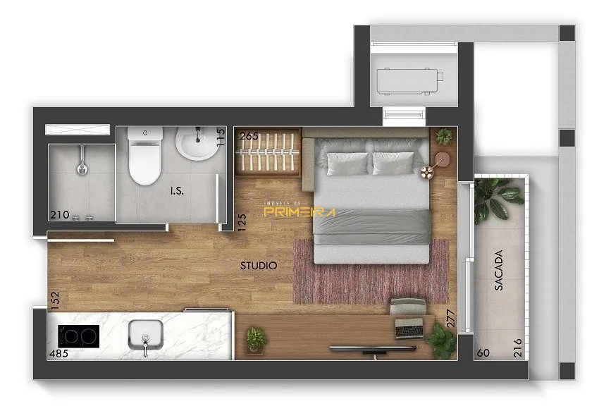 Apartamento 1 quarto à venda em Centro Cívico, Curitiba/PR, foto 4