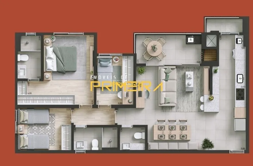 Apartamento 3 quartos à venda em Alto da Rua XV, Curitiba/PR, foto 3