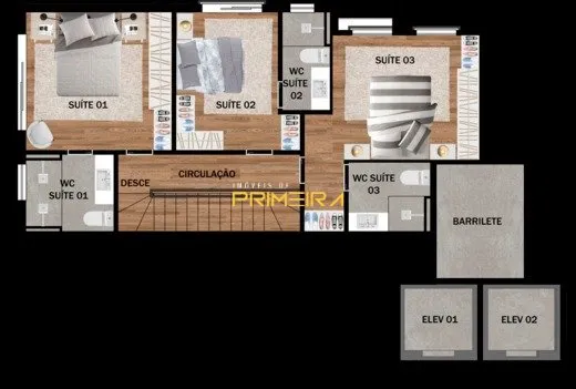 Cobertura 3 quartos à venda em Boa Vista, Curitiba/PR, foto 3