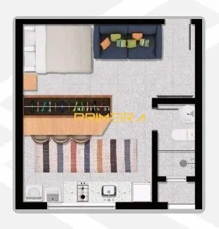 Studio 1 quarto à venda em São Francisco, Curitiba/PR, foto 3