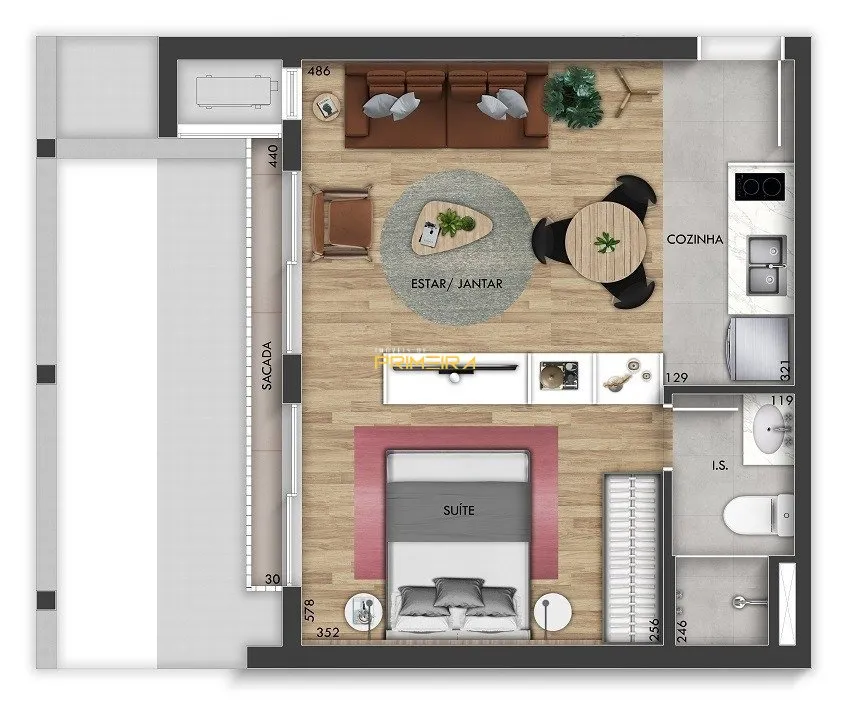 Apartamento 1 quarto à venda em Centro Cívico, Curitiba/PR, foto 3