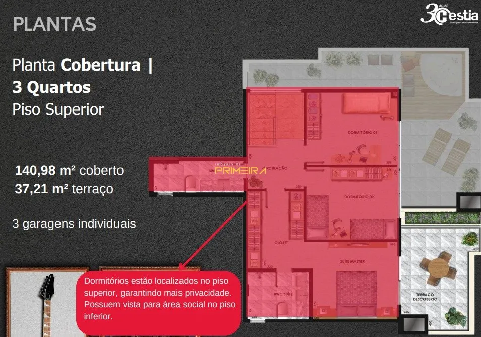 Cobertura 3 quartos à venda em Água Verde, Curitiba/PR, foto 2